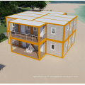 Maison de conteneurs à double étage résistante aux ouragans